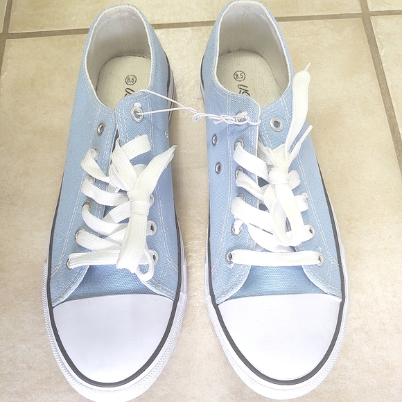 no brand Shoes - Baby Blue Converse Style Shoes